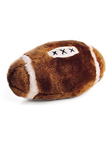 Ethical Pet Spot Plush Football 4.5in Dog Toy with Squeaker - Pack of 9 von SPOT