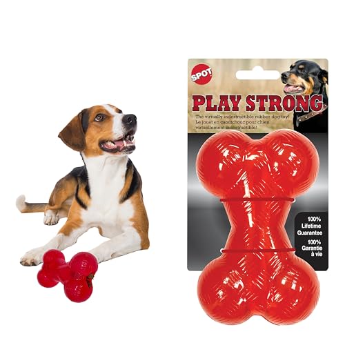 Ethical Pets Rubber Bone, 5.5-Inch, Red von SPOT