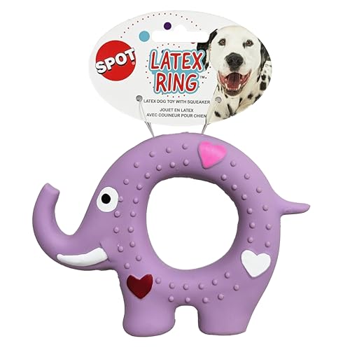 SPOT Hundespielzeug mit Latexring, weich und füllungsfrei, mit hupendem Quietscher, 100 % Latex, leuchtende Farben, ideal für kleine Hunde und Welpen und leichte Kauer, 12,7 cm, verschiedene Stile SPOT Hundespielzeug mit Latexring, weich und füllungsfrei, mit hupendem Quietscher, 100 % Latex, leuchtende Farben, ideal für kleine Hunde und Welpen und leichte Kauer, 12,7 cm, verschiedene Stile von SPOT