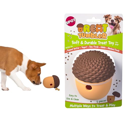 SPOT Treat Tumbler Acorn - Gefrierbares & befüllbares Leckerli-Dosierendes Hundespielzeug für kleine & mittelgroße Hunde, Silikon, leicht zu reinigen, interaktiv, hält kleine Trockenfutter & weiche SPOT Treat Tumbler Acorn - Gefrierbares & befüllbares Leckerli-Dosierendes Hundespielzeug für kleine & mittelgroße Hunde, Silikon, leicht zu reinigen, interaktiv, hält kleine Trockenfutter & weiche von SPOT
