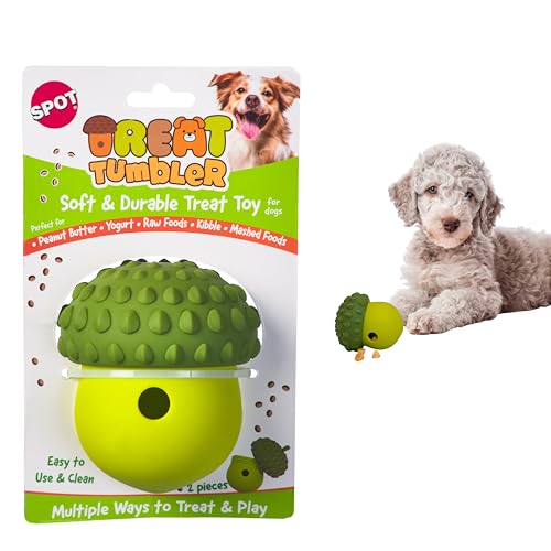 SPOT Treat Tumbler Brokkoli – gefrierbares & befüllbares Leckerli-Spender Hundespielzeug für kleine & mittelgroße Hunde, Silikon, leicht zu reinigen, interaktiv, hält kleine Trockenfutter & weiche SPOT Treat Tumbler Brokkoli – gefrierbares & befüllbares Leckerli-Spender Hundespielzeug für kleine & mittelgroße Hunde, Silikon, leicht zu reinigen, interaktiv, hält kleine Trockenfutter & weiche von SPOT