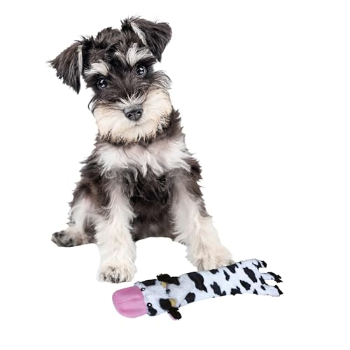 Spot Skinneeez Crinklers | Stoffloses Hundespielzeug mit Quietscher für kleine Hunde | Knisterspielzeug für kleine Welpen | 35,6 cm | Kuh-Design | von Ethical Pet von SPOT