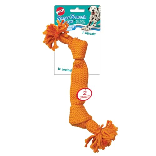 ethischen Pets Super Quietschen Hundespielzeug, Seile mit 2-Squeaker, 35,6 cm von SPOT