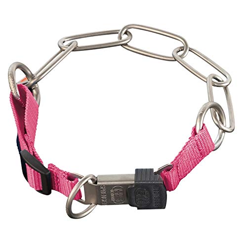 SPRENGER Halsband HALSKETTE verstellbar 60-65cm ClicLock für Hunde pink von SPRENGER