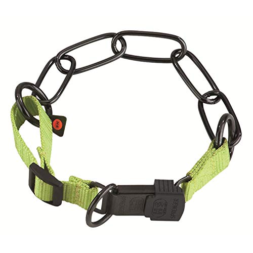 SPRENGER Halsband HALSKETTE verstellbar 65-70cm ClicLock für Hunde lemon green von SPRENGER