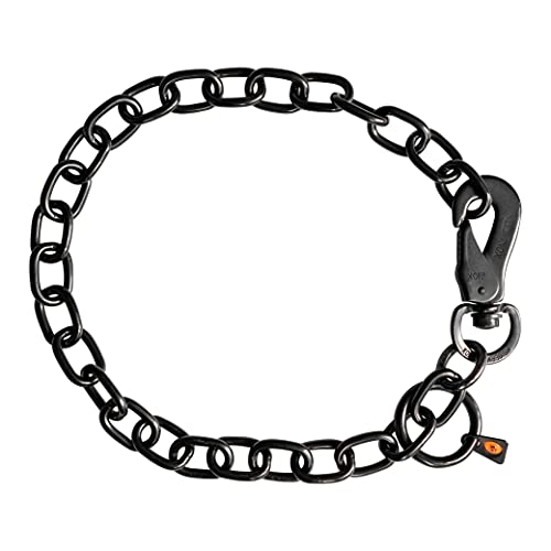 Sprenger Hundehalskette mit Sprenger Haken aus Edelstahl rostfrei 4 mm I Größe individuell einstellbar I Halskette - schwarz (51 cm) von Sprenger