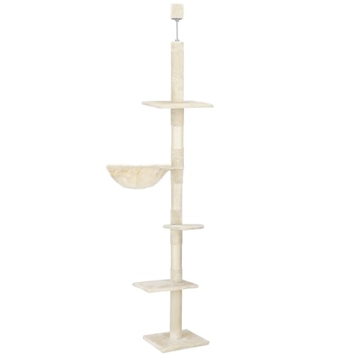 SPRINGOS Kratzbaum Katzenkratzer Liegemulde deckenhoch höhenverstellbar 245-260 cm SPRINGOS Kratzbaum Katzenkratzer Liegemulde deckenhoch höhenverstellbar 245-260 cm von SPRINGOS