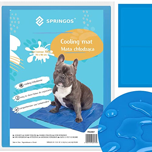 SPRINGOS Kühlmatte für Hunde Abkühlmatte 50 x 65 cm Gel-Kühlmatte für Hund und Katze Anti-Hitze-Matte Aufrechterhaltung des thermischen Gleichgewichts von SPRINGOS