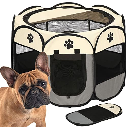 SPRINGOS Welpengehege mit Boden Welpenauslauf Faltbar Hunde Katzen B x L x H: 68 x 68 x 43 cm für die Wohnung Hundekäfig SPRINGOS Welpengehege mit Boden Welpenauslauf Faltbar Hunde Katzen B x L x H: 68 x 68 x 43 cm für die Wohnung Hundekäfig von SPRINGOS