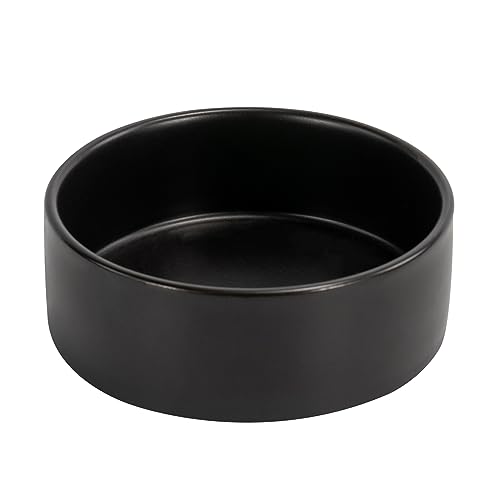 SPUNKYJUNKY Keramik Hundenapf Fressnapf Futternapf Katzennapf Napf für Katzen und Hunde (1800ml, Schwarz) von SPUNKYJUNKY