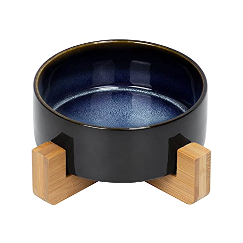 SPUNKYJUNKY Neue Hundenapf Keramik 400ML Futternapf Fressnäpfe mit Bambus Ständer für Hunde und Katzen SPUNKYJUNKY Neue Hundenapf Keramik 400ML Futternapf Fressnäpfe mit Bambus Ständer für Hunde und Katzen von SPUNKYJUNKY