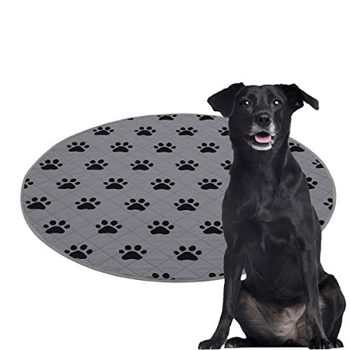 SPXTEX Dog Crate Pads Dog Pee Pads Rugs Washable Dog Pads, Non Slip Puppy Pee Pads for Small Dogs, Waterproof Pet Pad Rug, Dog Whelping Training Pads for Dogs, 2 Pieces, 101,6 cm Round von SPXTEX