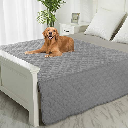 SPXTEX Hundebettbezug, waschbar, rutschfest, Sofabezug, Möbelschutz, wiederverwendbar, Inkontinenzbett-Unterlagen für Haustiere, Kinder, Hunde, Katzen, 172,7 x 208,3 cm, Dunkelgrau + Grau SPXTEX Hundebettbezug, waschbar, rutschfest, Sofabezug, Möbelschutz, wiederverwendbar, Inkontinenzbett-Unterlagen für Haustiere, Kinder, Hunde, Katzen, 172,7 x 208,3 cm, Dunkelgrau + Grau von SPXTEX