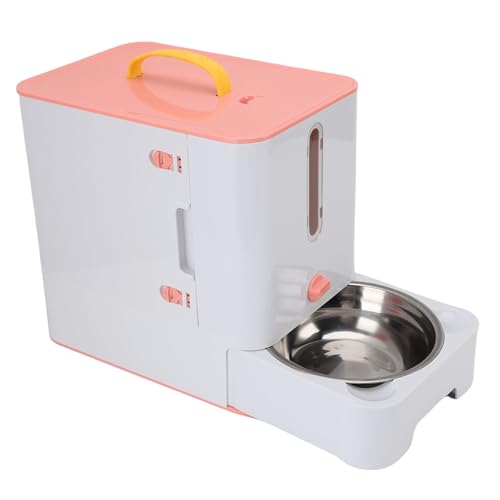 SPYMINNPOO Pet Food -Spender, Multifunktionaler Tiernahrungsbehälter & Feeder, Katzenhund -Behandlung Aufbewahrungsstation für den Innenbereich Im Freien Im Freien (PINK) von SPYMINNPOO