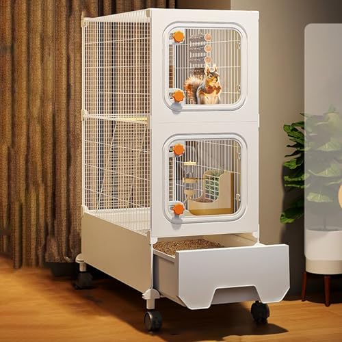Chinchillakäfig, Eichhörnchenkäfig, Katzenkäfig, Laufstall Für Kleintiere, 1,5 Cm Gitterabstand, Leicht Zu Reinigen, Herausziehbares Gitterfach Für Chinchillas/Kaninchen, Frettchenkäfige(36*46*96cm) Chinchillakäfig, Eichhörnchenkäfig, Katzenkäfig, Laufstall Für Kleintiere, 1,5 Cm Gitterabstand, Leicht Zu Reinigen, Herausziehbares Gitterfach Für Chinchillas/Kaninchen, Frettchenkäfige(36*46*96cm) von SQUZO