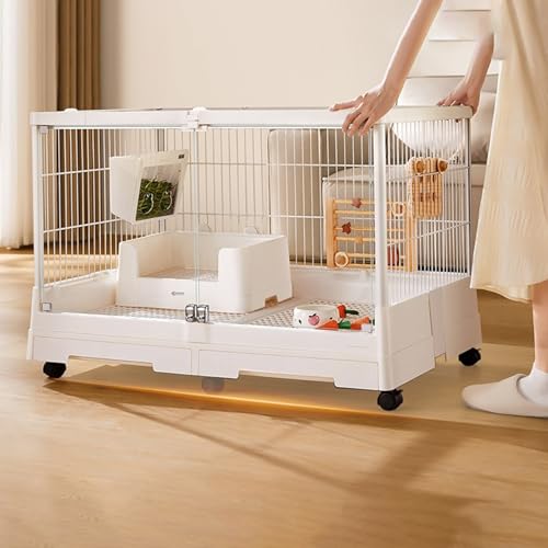 Großer Frettchenkäfig für Meerschweinchen mit Transparenter Tür Und Bissfestem Rahmen, Kleintierstall für Meerschweinchen, Kaninchen, Katzen, Hunde und Chinchillas Großer Frettchenkäfig für Meerschweinchen mit Transparenter Tür Und Bissfestem Rahmen, Kleintierstall für Meerschweinchen, Kaninchen, Katzen, Hunde und Chinchillas von SQUZO