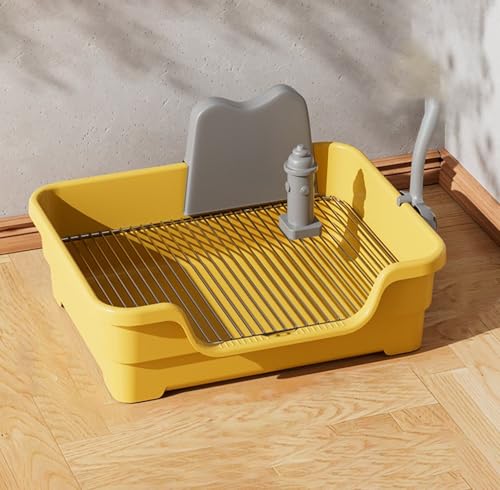 Hundetoilette for den Innenbereich mit hoher Wand, Welpentoilette for den Innen- und Außenbereich for Wohnungen, Balkone, spart Platz(52 * 52cm-22mm) von SQUZO