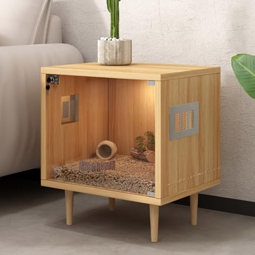 Meerschweinchenkäfig, Hamsterkäfig Aus Holz, Leicht Zu Reinigen, Kann Als Tv-Schrank Verwendet Werden, Geeignet für Viele Haustiere – Abgebildetes Zubehör Nicht Im Lieferumfang Enthalten(Yellow) von SQUZO