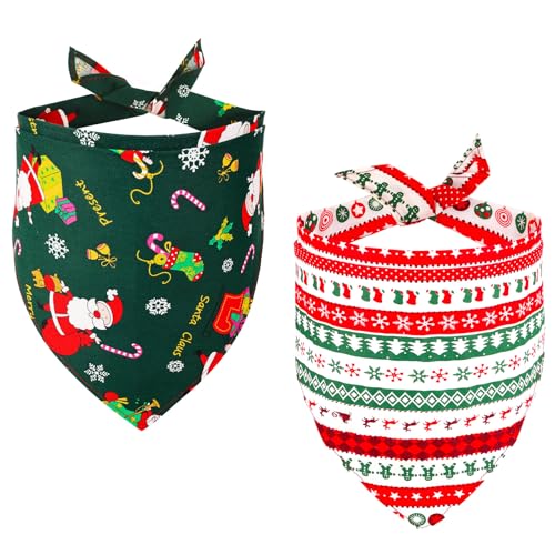 SRIZIAN 2 Stück Christmas Hund Bandanas, Adjustable Triangle Katze Hundhalstuch, Triangle Scarfs mit Kürbis-Muster, Hund Christmas-Kostüme für Kleine Mittlere Große Hunde SRIZIAN 2 Stück Christmas Hund Bandanas, Adjustable Triangle Katze Hundhalstuch, Triangle Scarfs mit Kürbis-Muster, Hund Christmas-Kostüme für Kleine Mittlere Große Hunde von SRIZIAN