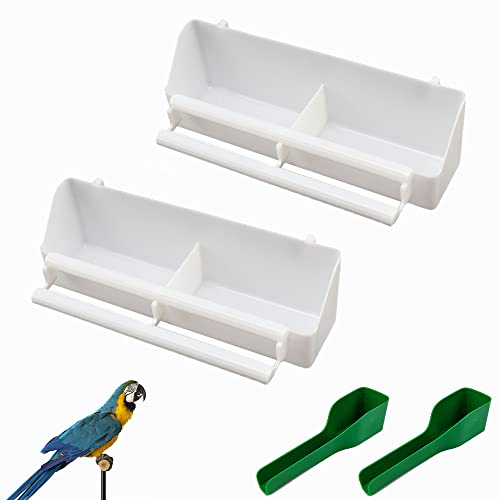 SRJE Vogel Futternapf zum Einhängen Wasser Käfig Napf Futterspender mit Löffel Hängenapf Vogelfutterautomat Futter Schüssel Vogelkäfig Zubehör Vogelfutterstation Vogelhäuschen (4 Stücke) SRJE Vogel Futternapf zum Einhängen Wasser Käfig Napf Futterspender mit Löffel Hängenapf Vogelfutterautomat Futter Schüssel Vogelkäfig Zubehör Vogelfutterstation Vogelhäuschen (4 Stücke) von SRJE