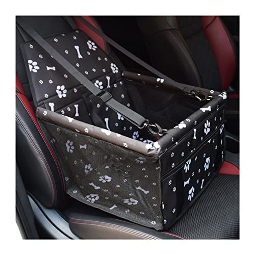 SRKATI Hundetoilette Haustiermatte 2-in-1-Oxford-Hundetragetasche für den Autositz, Faltbare, hängende Matratze für Tragen von Hunden und Katzen(B-Gray Dog paw) von SRKATI