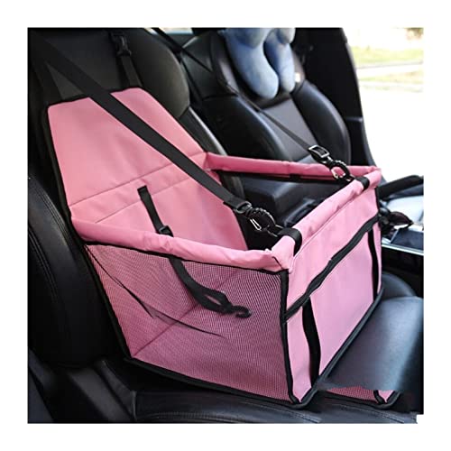 SRKATI Hundetoilette Haustiermatte Hund Autositzbezug Faltbare Hängematte Pet Back Bag Carry Small Dog Transport(Pink,with Zipper) von SRKATI