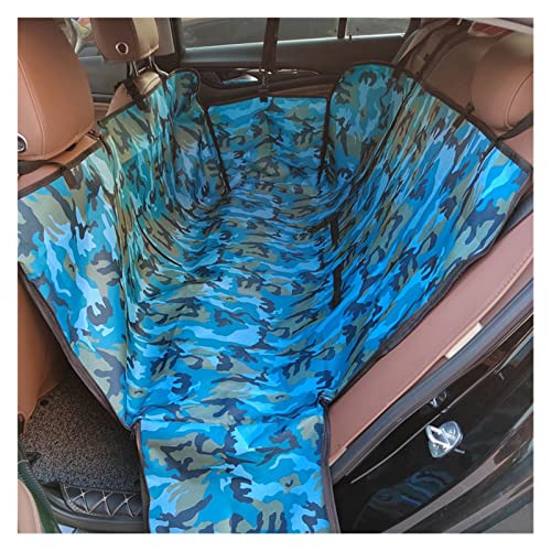 SRKATI Hundetoilette Haustiermatte Hundegeschirr Rückenlehne Haustier Hund Autositzbezug Kissen Hängemattenschutz Sicherheit(Blue Camouflage) von SRKATI
