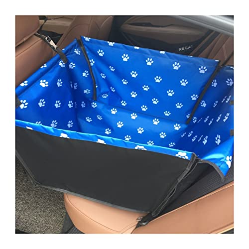 SRKATI Hundetoilette Haustiermatte Pet Carrier Hundeautositzkissen Federmatratze Hundetransport(Blue Footprint) von SRKATI