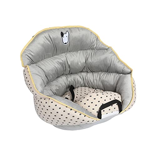 SRKATI Hundetoilette Haustiermatte Pet Travel Auto Sicherheitssitz Pet Carrier Katze Hund Outdoor Travel Hundebett(Type E-Beige Spot) von SRKATI
