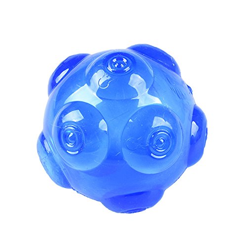 SRMAN Pet Durable Bite Grinding Sound Toy Ball, Blau von SRMAN