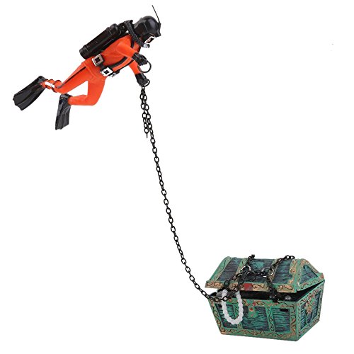 SRMAN Treasure Diver Dekoration für Aquarium, Orange von SRMAN