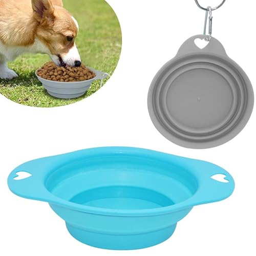 2 Stück Silikon Grau und Blau Tragbare Katzenfutter Aufbewahrungsschalen | Reise Haustier Zubehör | Haustier Fütterung Zubehör Faltbare Näpfe Hundezubehör 2 Stück Silikon Grau und Blau Tragbare Katzenfutter Aufbewahrungsschalen | Reise Haustier Zubehör | Haustier Fütterung Zubehör Faltbare Näpfe Hundezubehör von SRV Hub