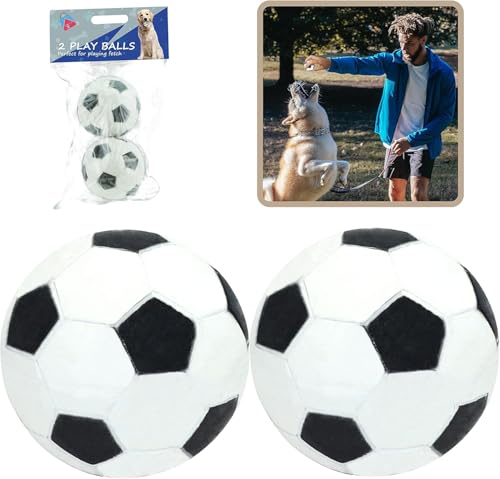 Hundespielzeug, Gummi-Fußbälle, quietschend, für Welpen, Outdoor-Fangball, langlebig, hohe Sprungkraft, 5,5 cm, 2 Stück Hundespielzeug, Gummi-Fußbälle, quietschend, für Welpen, Outdoor-Fangball, langlebig, hohe Sprungkraft, 5,5 cm, 2 Stück von SRVertex
