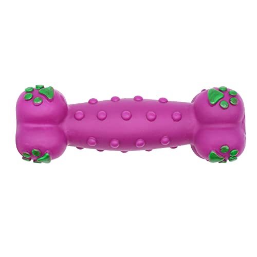 SRV Hub® Silikon-Hantel, quietschendes Knochen, Kauspielzeug, interaktives Leckerli-Spielzeug, unzerstörbares robustes Spielzeug für quietschende Kauer (lila) von SRVertex