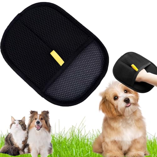 Kolibri Tierhaar Handschuh,elektrostatischer handschuh tierhaare,handschuh gegen tierhaare,Double-Sided Pet Grooming Gloves,Cat Gloves, Brush, Dog Hair, Cat Hair Glove, for Clothing, Sofas (1PCS) von SRXY