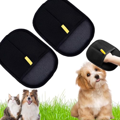 Kolibri Tierhaar Handschuh,elektrostatischer handschuh tierhaare,handschuh gegen tierhaare,Double-Sided Pet Grooming Gloves,Cat Gloves, Brush, Dog Hair, Cat Hair Glove, for Clothing, Sofas (2PCS) von SRXY