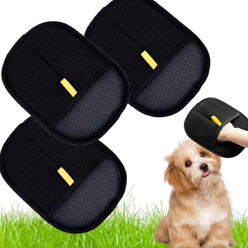 Kolibri Tierhaar Handschuh,elektrostatischer handschuh tierhaare,handschuh gegen tierhaare,Double-Sided Pet Grooming Gloves,Cat Gloves, Brush, Dog Hair, Cat Hair Glove, for Clothing, Sofas (3PCS) von SRXY