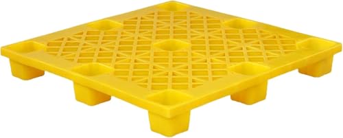 Aufbewahrungsregale, atmungsaktives Netzgewebe, belüftet, für drinnen und draußen, Aufbewahrungsmatte für Hund, Garten, Keller, feuchtigkeitsbeständiges Tablett (gelb, 110 x 110 x 14 cm) von SSDDLZEQ