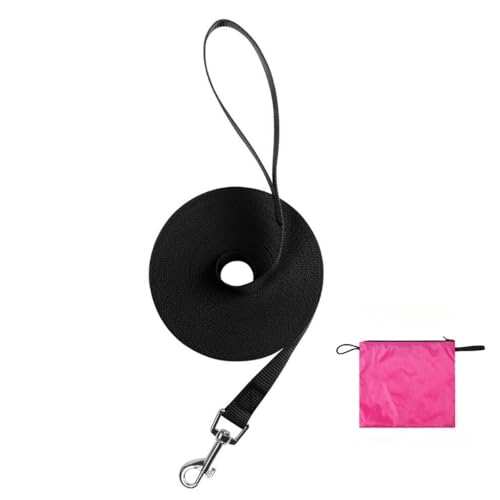 SSDH 10 m/15 m/20 m/30 m Lange Hundeleine zum Training Stressabbau Geeignet für Große Mittelgroße und Kleine Hunde (Schwarz, 30M×2CM) von SSDH