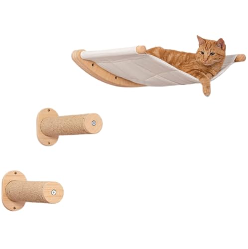 SSDH DIY-Wandmontiertes Katzenklettergerüst-Set Katzenhängematte zweistöckiges Klettergerüst Wandmontiertes Möbelbett und Sitzstange zum Klettern im Innenbereich Ausruhen und Spielen SSDH DIY-Wandmontiertes Katzenklettergerüst-Set Katzenhängematte zweistöckiges Klettergerüst Wandmontiertes Möbelbett und Sitzstange zum Klettern im Innenbereich Ausruhen und Spielen von SSDH