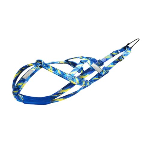 SSDH Hundeschlittengeschirr Wasserdichtes Nylon Reflektierendes Mehrzweck-Hundegeschirr für Outdoor-Ziehen und Laufen mit großen Hunden (Blau, L) von SSDH