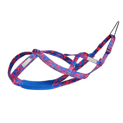 SSDH Hundeschlittengeschirr Wasserdichtes Nylon Reflektierendes Mehrzweck-Hundegeschirr für Outdoor-Ziehen und Laufen mit großen Hunden (Rot, XXL) von SSDH