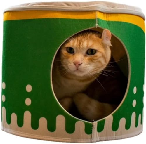 SSDH Katzenhaus Burger-Pommes-Form Katzenhaus Abnehmbares Und Leicht Zu Reinigendes Katzen-Schlafsofa Umwandelbare Form Katzen- Und Hundehaus (Getränkedose) von SSDH