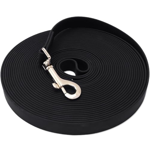 SSDH Robuste wasserdichte Hundeleine 3 m/5 m/10 m/15 m Lange Hundeleine Geeignet für Mittelgroße und Große Hunde zum Training zur Fährtensuche für den Strand und zum Schwimmen (Schwarz, 15M×1.5CM) SSDH Robuste wasserdichte Hundeleine 3 m/5 m/10 m/15 m Lange Hundeleine Geeignet für Mittelgroße und Große Hunde zum Training zur Fährtensuche für den Strand und zum Schwimmen (Schwarz, 15M×1.5CM) von SSDH