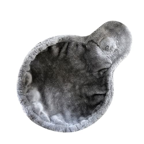 SSDH Weiche Plüsch-Katzenhängematte, geeignet für DIY-Katzen-Kletterrahmen, hängende verdickte 2-farbige Katzenlöffel-Hängematte, geeignet für Katzenauflage im Frühjahr und Sommer (grau) von SSDH