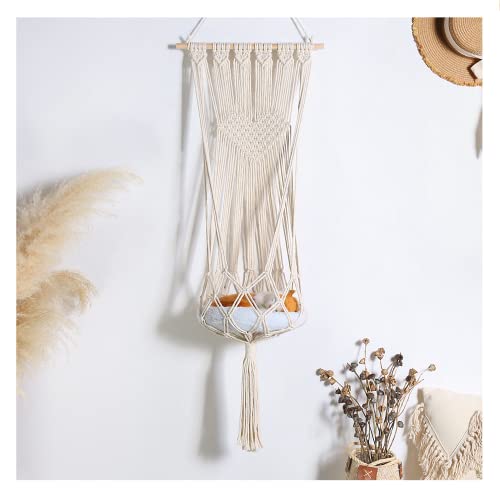 SSDHUA Handgefertigte Katzenhängematte für Katzen und Hunde, Hängebett, Quasten-Design, Katzennest, Innenbereich, elegante Wandteppich-Dekoration, Haustier-Katzenhaus-Persönlichkeit, Zuhause von SSDHUA