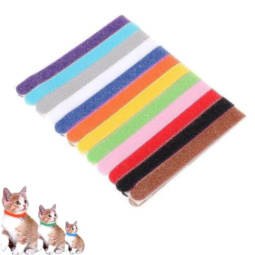 12 Stück Welpenhalsbänder für Züchter, Kitten Halsbänderm, Welpen Halsband, Halsband Welpe, Welpen Id Halsbänder, für Neugeborener Welpen Kitten Haustier(10 * 235mm) von SSHUIKKAI