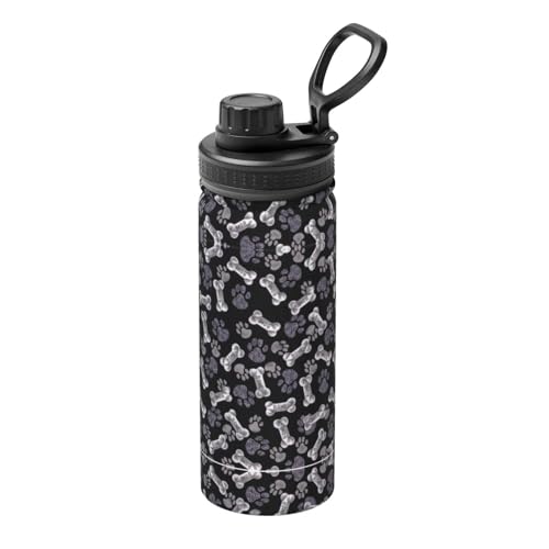 Isolierte Sportflasche mit Pfotenmotiv für Outdoor-Aktivitäten, 530 ml, Ihr idealer Begleiter, der hydratisiert bleibt von SSIMOO