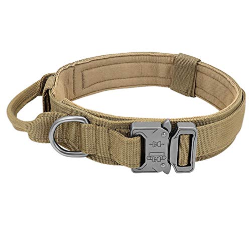 Dog Collar Dog Collar Leash for Medium Large Dogs Shepherd Training Hunting-Khaki,XL von SSJIA