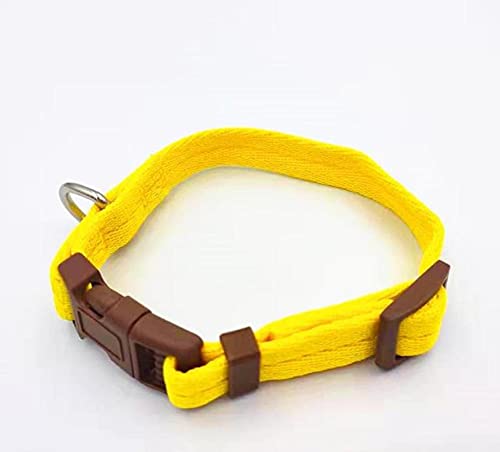 Haustierhalsband Niedliche kleine Fußabdrücke Halskette Nylon Polyester Welpe Katzenbedarf-Gelb, XL von SSJIA